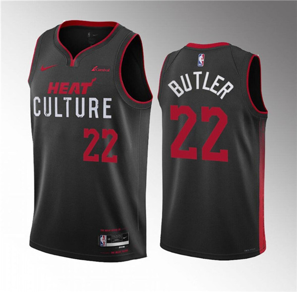 Youth Miami Heat #22 Jimmy Butler Black 2023/24 City Edition Stitched Jersey